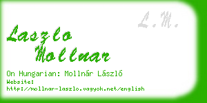 laszlo mollnar business card